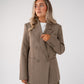 Love Laura Refined Blazer In Taupe