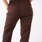 Love Laura Sculpted Trousers In Chocolate