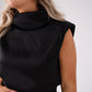 Love Laura Cowl Neck Top In Black