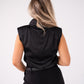 Love Laura Cowl Neck Top In Black