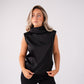 Love Laura Cowl Neck Top In Black