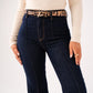 Love Laura High Rise Flare Jeans In Indigo