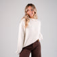 Iris Round Neck Jumper In White