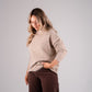 Iris Round Neck Jumper In Camel