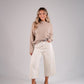 Kiera Culotte Jeans In Cream