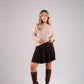 Elsa Pleated Skirt In Brown