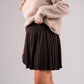 Elsa Pleated Skirt In Brown