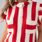Holly Stripe Sleeveless Knit In Red Mix