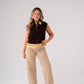 Holly Sleeveless Knit Top In Chocolate