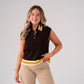 Holly Sleeveless Knit Top In Chocolate