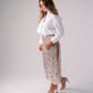 Iris Sequin Midi Skirt In Neutral