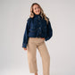 Kiera Denim Bomber Jacket In Dark Wash