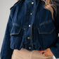 Kiera Denim Bomber Jacket In Dark Wash