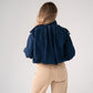 Kiera Denim Bomber Jacket In Dark Wash