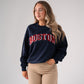 Kiera Boston Slogan Sweatshirt In Navy