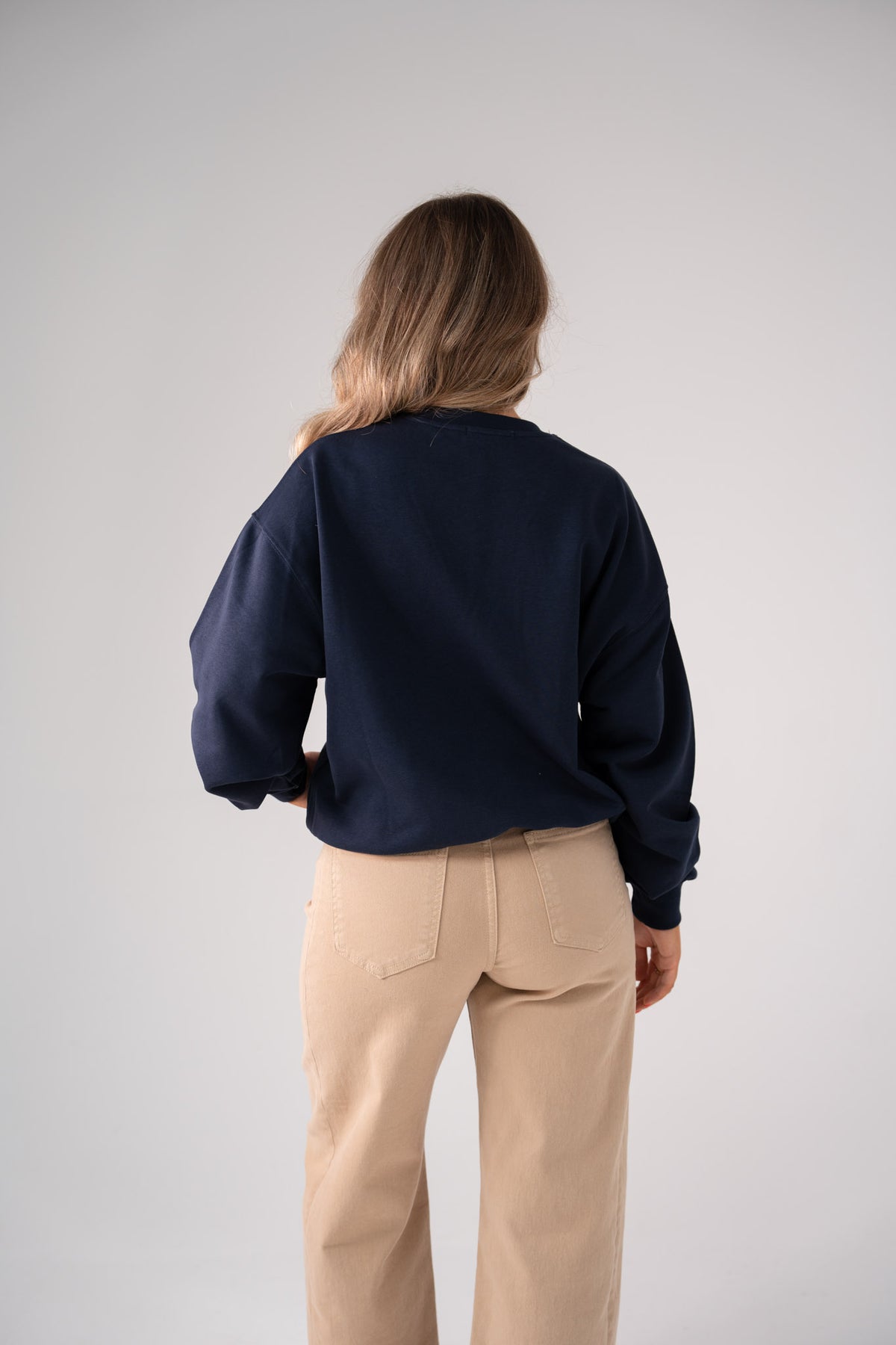 Kiera Boston Slogan Sweatshirt In Navy