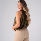 Iris Textured Halter Top In Khaki