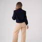 Kiera Crop Blazer In Navy