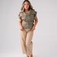 Elsa Sleeveless Trench Jacket In Olive