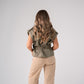 Elsa Sleeveless Trench Jacket In Olive