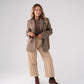 Kiera Fine Check Blazer In Brown