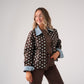 Daisy Blue Spotted Jacket In Chocolate