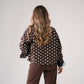 Daisy Blue Spotted Jacket In Chocolate