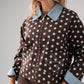 Daisy Blue Spotted Jacket In Chocolate