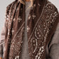 Kendra Printed Scarf In Chocolate