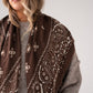 Kendra Printed Scarf In Chocolate