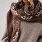 Kendra Printed Scarf In Chocolate