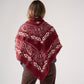 Kendra Printed Scarf In Bordeaux