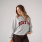Kiera Boston Slogan Sweatshirt In Grey