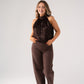 Love Laura Carrot Barrell Jeans In Chocolate