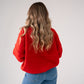 Kiera Round Neck Jumper In Red