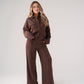 Elsa Straight Leg Trousers In Chocolate