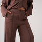 Elsa Straight Leg Trousers In Chocolate
