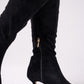 Love Laura Suede Knee Boot In Black