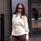 Love Laura Belted Leisure Jacket In Cream