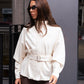Love Laura Belted Leisure Jacket In Cream