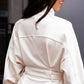 Love Laura Belted Leisure Jacket In Cream