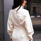 Love Laura Belted Leisure Jacket In Cream