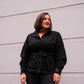 Love Laura Belted Leisure Jacket In Black