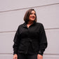 Love Laura Belted Leisure Jacket In Black