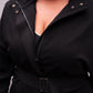 Love Laura Belted Leisure Jacket In Black