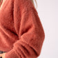 Love Laura Soft Touch V-Neck Jumper In Cinnamon