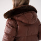 Love Laura Puffa Coat In Chocolate