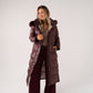 Love Laura Puffa Coat In Plum