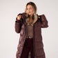 Love Laura Puffa Coat In Plum
