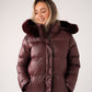 Love Laura Puffa Coat In Plum